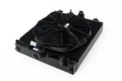 CSF Cooling - Racing & High Performance Division - CSF Cooling 2858XB Blk Half Radiator w/SPAL Fan & Shroud for Evo 7-9/92-00 Civic - Image 1