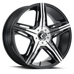Kraze Wheels - Kraze Wheels KR190 Lusso 20x8.5 5x120 38mm Gloss Black/Machined KR190-2812BM38 - Image 1