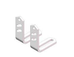 Husky Towing - Husky Towing 31385 Fifth Wheel Hitch Replacement Straight L Brackets Set Of 2 - Image 1