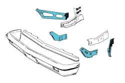 Auto Metal Direct - Auto Metal Direct 105-8964-S Front Bumper Bracket Set for 64 Ford Galaxie - Image 3