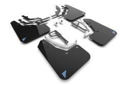 Rally Armor - Rally Armor MF117-BAT-BLK-PBL Black Mud Flap w/White Logo - Image 1
