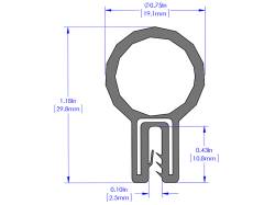 aFe Power - aFe 59-10092 Body Seal Kit 3/4" Bulb 3/32" Edge 36" - Image 2