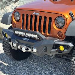 Rock Slide Engineering - Rock Slide FB-F-310-JK Appalachian Mid Front Bumper w/Winch Plate Wragnler JK - Image 1
