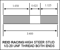 Artec Industries - Artec RR-D60116K-2 Dana 60 ARP High Steer Studs & Nuts 4 Pack Kit - Image 2