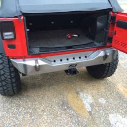 Motobilt - Motobilt MB1010 Bare Steel Rear Stubby Bumper for 07-18 Jeep Wrangler JK - Image 7