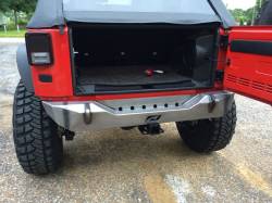 Motobilt - Motobilt MB1010 Bare Steel Rear Stubby Bumper for 07-18 Jeep Wrangler JK - Image 8