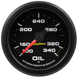 AutoMeter - AutoMeter 9240 Extreme Env Oil Temp w/PK & WRN 340-DEG F 2-1/16" Stepper Motor - Image 1