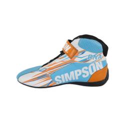 Simpson Safety - Simpson Safety DX2400N DNA X2 Racing Shoes-4 Orange/White/Blue - Image 4