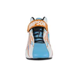 Simpson Safety - Simpson Safety DX2500N DNA X2 Racing Shoes-5 Orange/White/Blue - Image 2