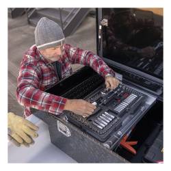UWS - UWS TBS-69-LBTA-BLK Gloss Black Aluminum 69" Extra-Wide Crossover Truck Tool Box - Image 5
