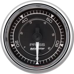 AutoMeter - AutoMeter 9753 Chrono Chrome Oil Pressure Gauge 100PSI 2-1/16" Stepper Motor - Image 1
