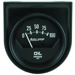 AutoMeter - AutoMeter 2360 Autogage Oil Pressure Mech Blk Gauge 0-100PSI 2-1/16" Short Sweep - Image 1