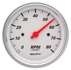 AutoMeter - AutoMeter 1390 Arctic White In-Dash Tachometer Gauge 0-8000RPM 3-3/8" - Image 1