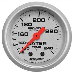 AutoMeter - AutoMeter 4333 Ultra-Lite Mechanical Water Temp Gauge 120-240 °F/12' 2-1/16" - Image 1