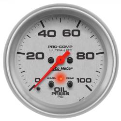 AutoMeter - AutoMeter 4452 Ultra-Lite Elec Oil Pressure Gauge 0-100 PSI 2-5/8" Stepper Motor - Image 1