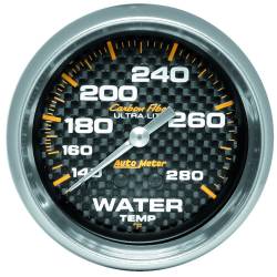 AutoMeter - AutoMeter 4831 Carbon Fiber Mechanical Water Temperature 140-280°F/6' 2-5/8" - Image 1
