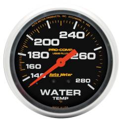 AutoMeter - AutoMeter 5431 Pro-Comp Mech Water Temp Liquid Filled Gauge 140-280°F/6' 2-5/8" - Image 1