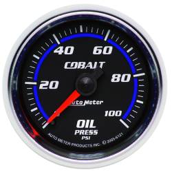 AutoMeter - AutoMeter 6121 Cobalt Mechanical Oil Pressure Gauge 0-100PSI 2-1/16" - Image 1