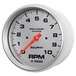 AutoMeter - AutoMeter 200801-33 Marine Tachometer Silver 0-10000RPM 5" - Image 2