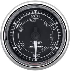 AutoMeter - AutoMeter 9740 Chrono Chrome Oil Temp Gauge 140-380ºF 2-1/16" Stepper Motor - Image 1