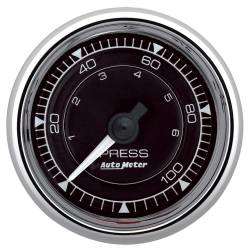 AutoMeter - AutoMeter 9721 Chrono Chrome Oil Pressure Gauge 0-100PSI 2-1/16" - Image 1