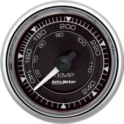 AutoMeter - AutoMeter 9732 Chrono Chrome Water Temperature Gauge 120-240-DEG F 2-1/16" - Image 1