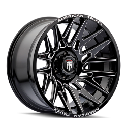 American Truxx - American Truxx AT1919 Evolution 22x12 8x180 -44mm Black/Milled AT1919-22278BM - Image 1