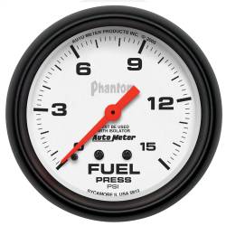 AutoMeter - AutoMeter 5813 Phantom Mechanical Fuel Pressure w/Isolator Gauge 0-15PSI 2-5/8" - Image 1
