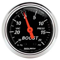 AutoMeter - AutoMeter 1471 Designer Blk Mechanical Boost/Vacuum Gauge 30" HG/20 PSI 2-1/16" - Image 1