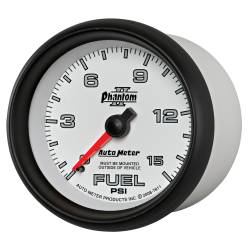 AutoMeter - AutoMeter 7811 Phantom II Mechanical Fuel Pressure Gauge 0-15 PSI 2-5/8" - Image 2