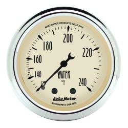 AutoMeter - AutoMeter 1832 Antique Beige Mechanical Water Temp Gauge 2-1/16" 120-240F 6' - Image 1