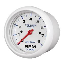 AutoMeter - AutoMeter 200779 Marine Tachometer White 0-8000RPM 3-3/8" - Image 2