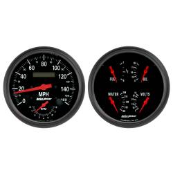 AutoMeter - AutoMeter 2602 Z-Series 2Pc Gauge Speedometer Kit 5" Quad & Tach 240-33Ohm - Image 1