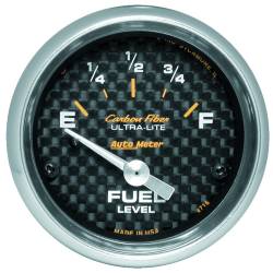 AutoMeter - AutoMeter 4716 Air Core Carbon Fiber Electric Fuel Level 240-33Ohm 2-1/16" SSE - Image 1