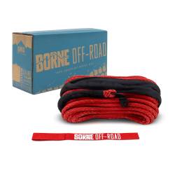 Mishimoto - Mishimoto BNWN-SR-38-85RD Borne Off-Road 3/8" x 85' Synthetic Winch Rope Red - Image 1