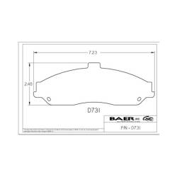 Baer Brake Systems - BAER Brakes D0731R Disc Brake Pad Set - Image 2