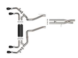 aFe Power - aFe 49-38098-B 3-2.5" Cat-Back Exhaust w/Blk Tip for 21-26 Jeep Wrangler JL 6.4L - Image 2
