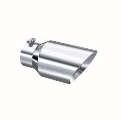 MBRP Exhaust - MBRP Exhaust T5072 T304 SS 4" Inlet Dual Wall Angle Cut 6" Outlet Tip Universal - Image 1