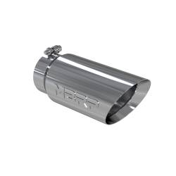 MBRP Exhaust - MBRP Exhaust T5053 T304 SS 4" Inlet Dual Wall Angle Cut 5" Outlet Tip Universal - Image 1