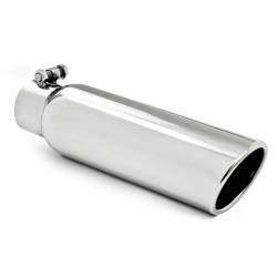 MBRP Exhaust - MBRP Exhaust T5148 T304 SS 2.5" In Single Wall Rolled Angle Cut 3.5" Out Tip - Image 1
