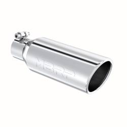 MBRP Exhaust - MBRP Exhaust T5150 T304 SS 2.5" In Single Wall Rolled Angle Cut 4" Outlet Tip - Image 1