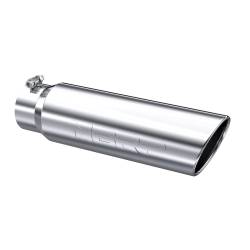 MBRP Exhaust - MBRP Exhaust T5124 T304 SS 4" Inlet Single Wall Rolled Angle Cut 5" Out Tip - Image 1