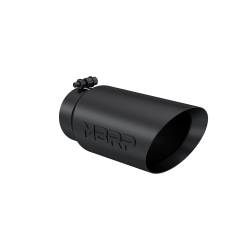 MBRP Exhaust - MBRP Exhaust T5053BLK Black T304 SS 4" Inlet Dual Wall Angle Cut 5" Outlet Tip - Image 1