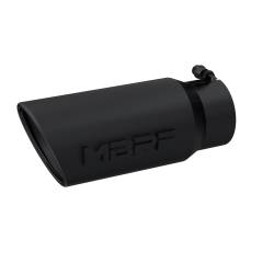MBRP Exhaust - MBRP Exhaust T5051BLK T304 SS 4" Inlet Single Wall Rolled Angle 5" Out Tip - Image 1