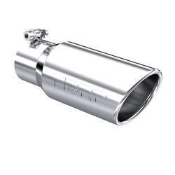 MBRP Exhaust - MBRP Exhaust T5155 T304 SS 3" In Single Wall Rolled Angle Cut 4" Outlet Tip - Image 1