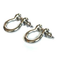 Rugged Ridge - Rugged Ridge 3/4" D-Ring Shackles 9500lbs-Stainless Pair 11235.05 - Image 1