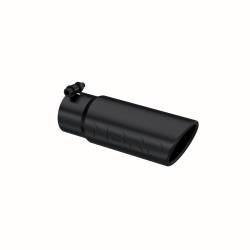 MBRP Exhaust - MBRP Exhaust T5115BLK Blk T304 SS 3" In Single Wall Rolled Angle Cut 3" Out Tip - Image 1