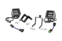 Rough Country 70622 2" LED Pod Fog Light Kit Flood for 11-16 F250/F350 SD