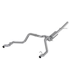 MBRP Exhaust - MBRP S5085304 T304 3" Cat-Back 2.5" Dual Exit w/Muffler 19-26 Silver/Sierra 1500 - Image 1