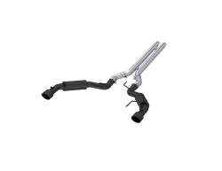 MBRP Exhaust - MBRP Exhaust S7278BLK Blk 3" Cat-Back Dual Split Exit w/Muffler 15-17 Mustang GT - Image 1